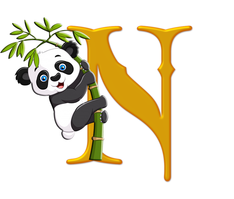 Sussurro de Amor: Alfabeto png Panda no Bambu