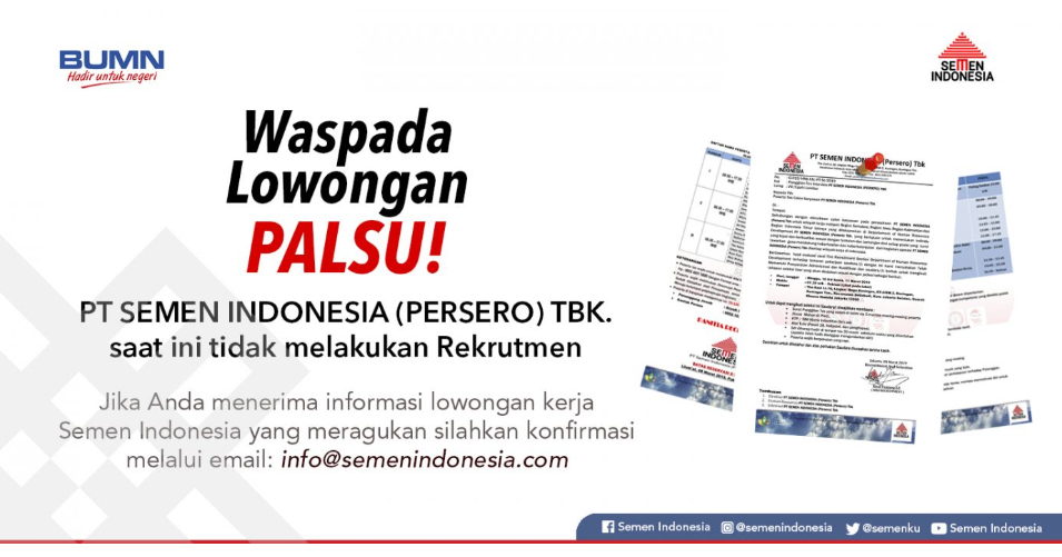 5 Lowongan Kerja BUMN PT Semen Indonesia Terbaru 2020 | Job Fair
