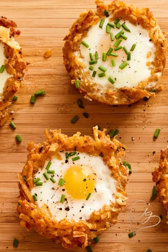 Eggs In Crispy Hash Brown Baskets Quick and Easy Recipes