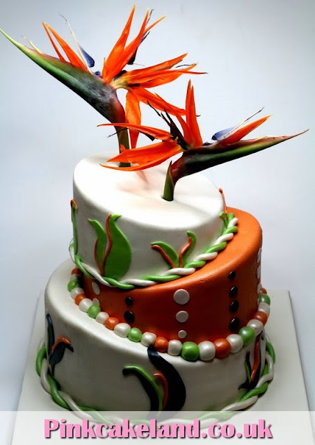 Bird of Paradise Wedding Cake in London