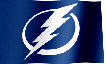 The waving flag of the Tampa Bay Lightning (Animated GIF)