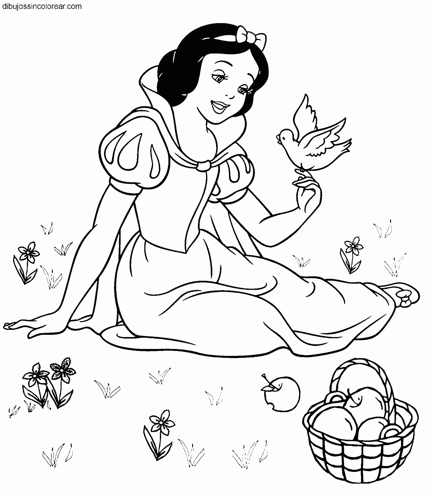 Dibujos de Blancanieves (Princesa Disney) para Colorear
