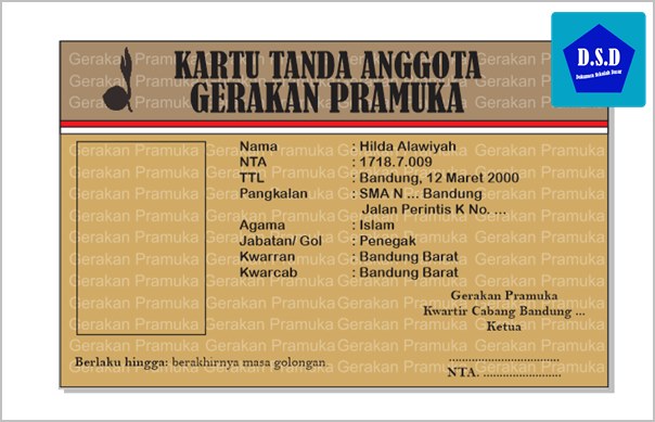 Desain Kartu Anggota Pramuka untuk Penggalang dan Penegak Desain Kartu Anggota Pramuka untuk Penggalang dan Penegak