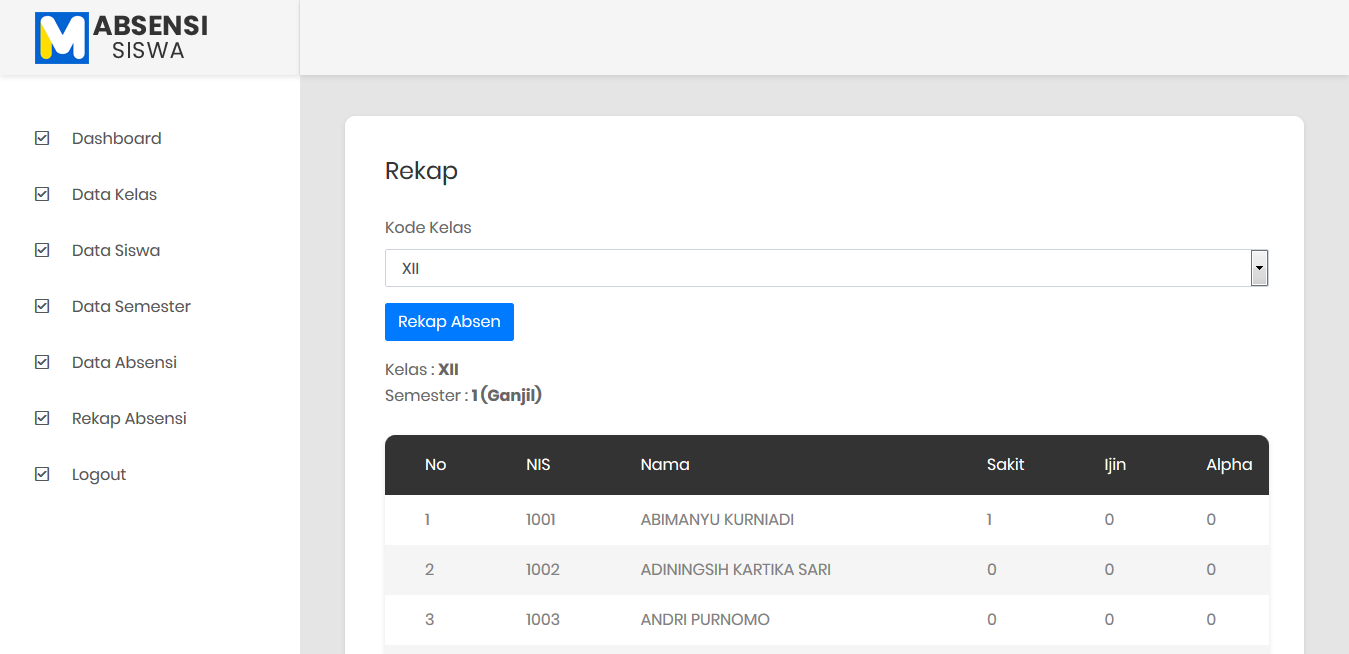 Download Source Code Aplikasi Absensi Siswa Berbasis Web Softcode Store