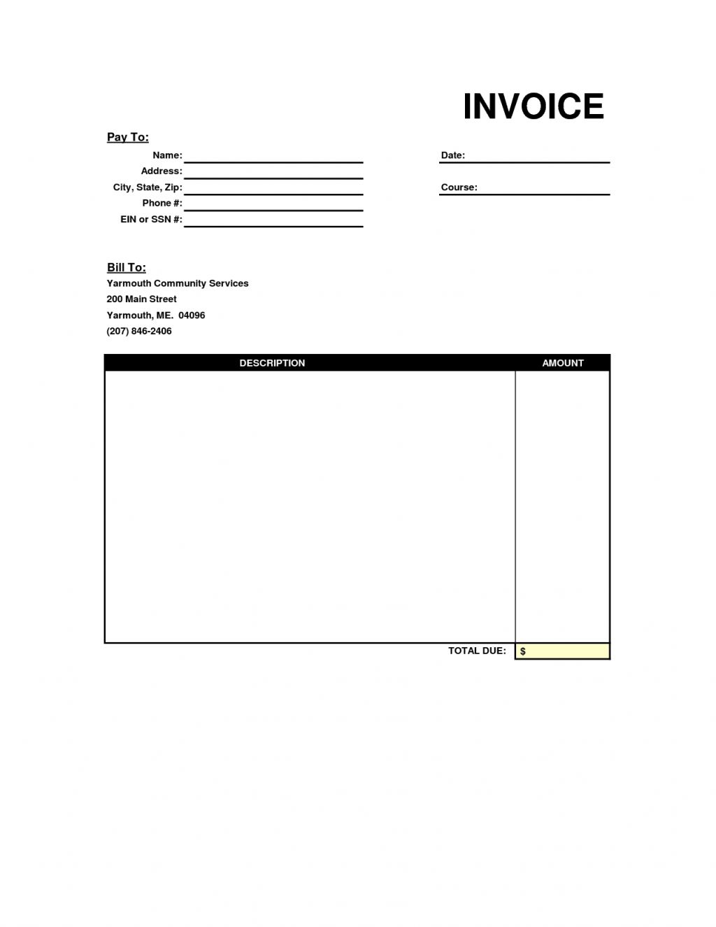 Microsoft Excel Invoice Template Mac Invoice Template