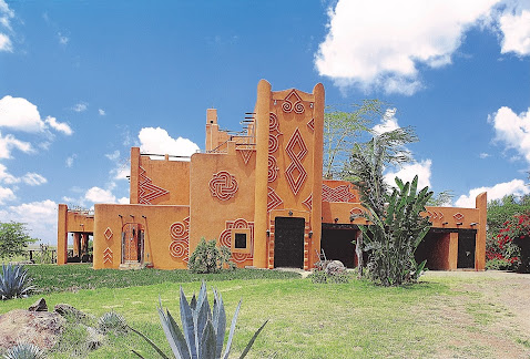 This is a photo of the Exterior of the African Heritage House in Kenya