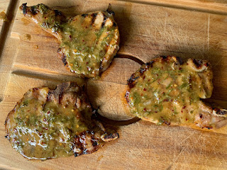 Grilled Lemon Herb Pork Chops