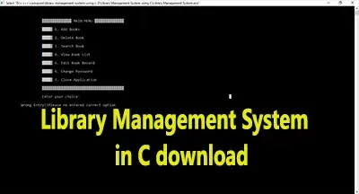 Library Management System using C with Source Code