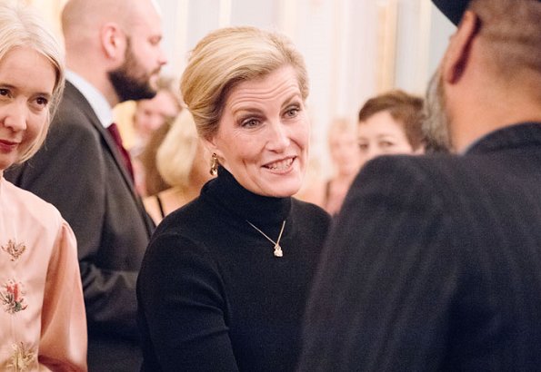 The Countess of Wessex, Patron of  London College of Fashion, hosted an evening reception at Buckingham Palace