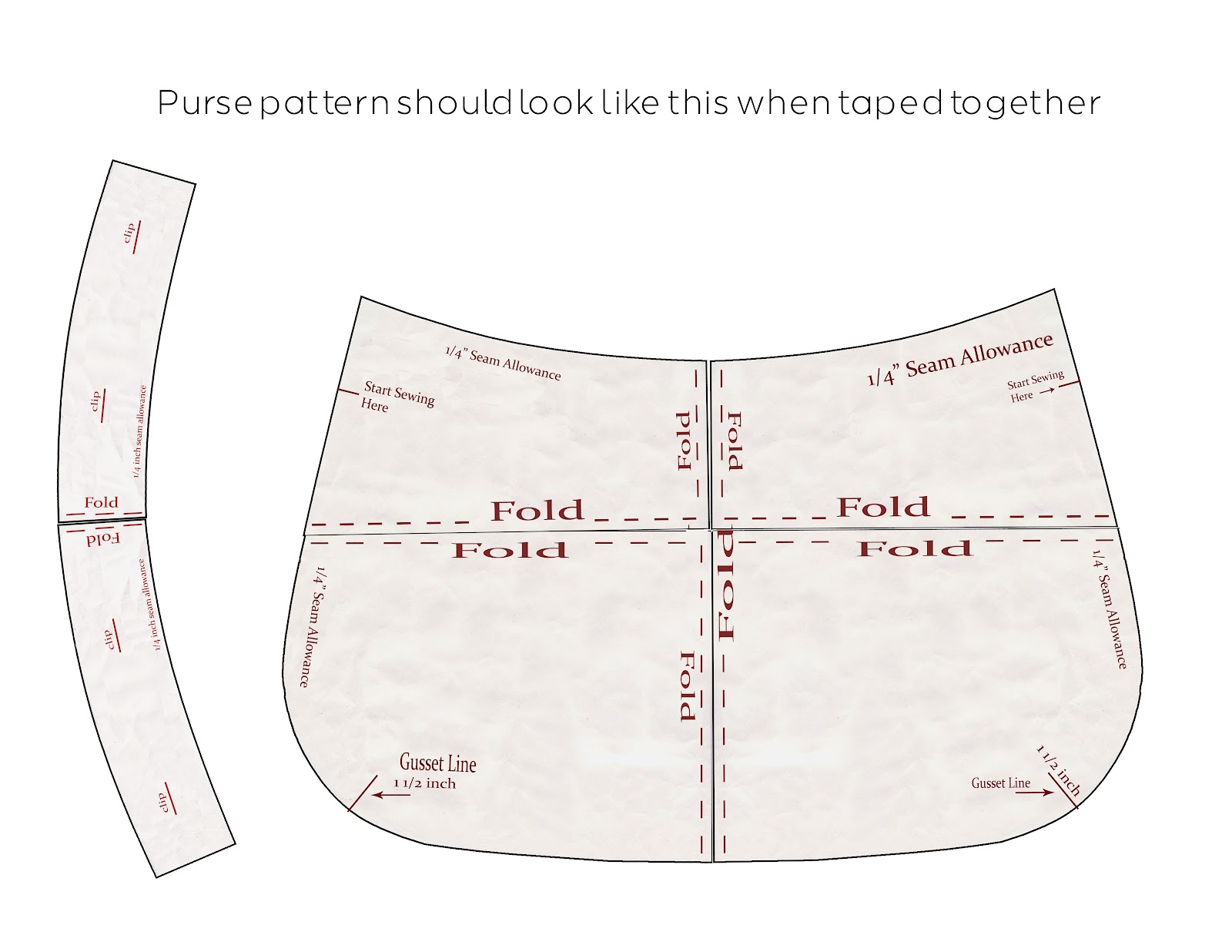 Free Printable Purse Patterns To Sew