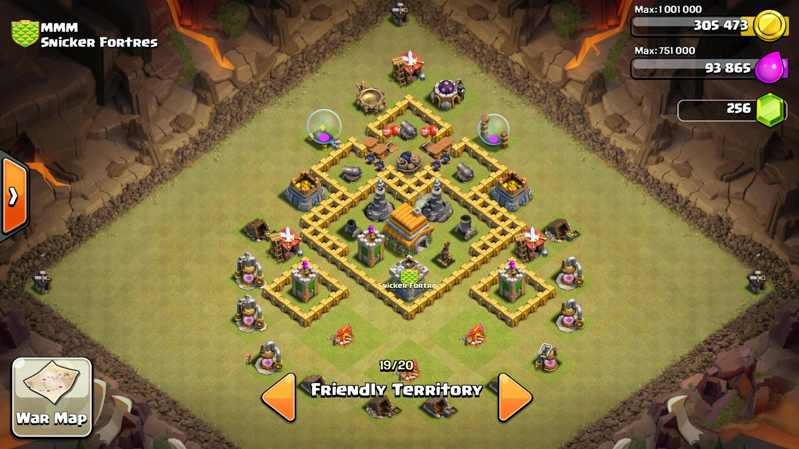 War Base Layout Clash of Clans Town Hall Level 5 - Jagat.