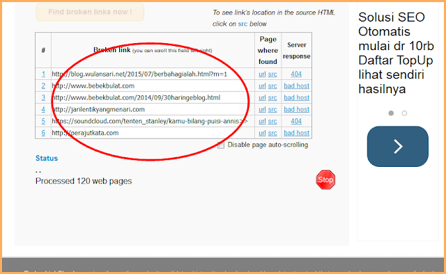 Cara Memeriksa Broken Link di Blog Dengan Mudah