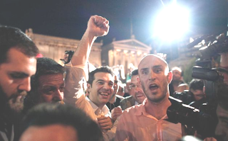 Grécia; Sparta; Greek; Spartakus; Alexis Tsipras; Lider do Syriza; Festa; Vitória Povo; Grego