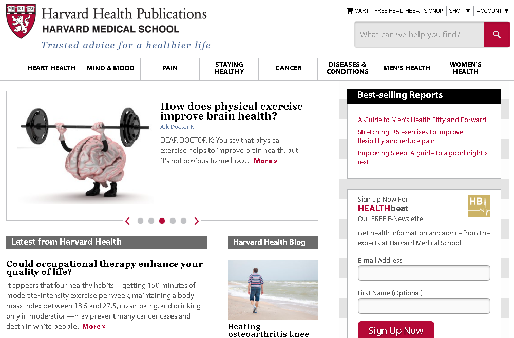 Harvard Health Online