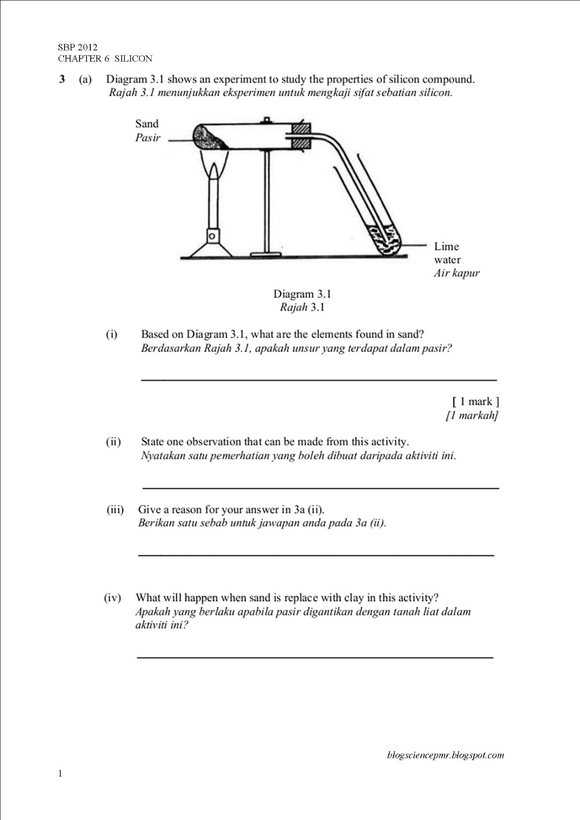 Blog Sains PT3 Himpunan Soalan Chapter 6  Percubaan Sains PMR 2012