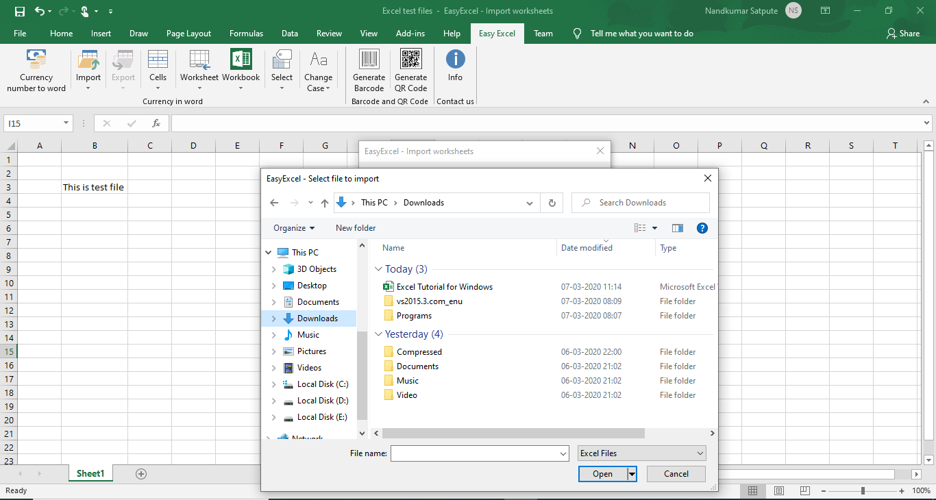 EasyExcel - Import Worksheets
