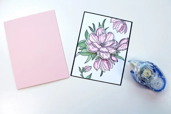Layer of paper for a handmade card