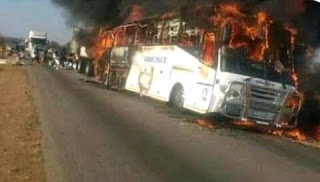Sad News: Fuani Men attack Two Big Luxurious Bus Conveying IGBOS Home, Set It Ablaze, Killing  over 230 Igbo Passengers. 1