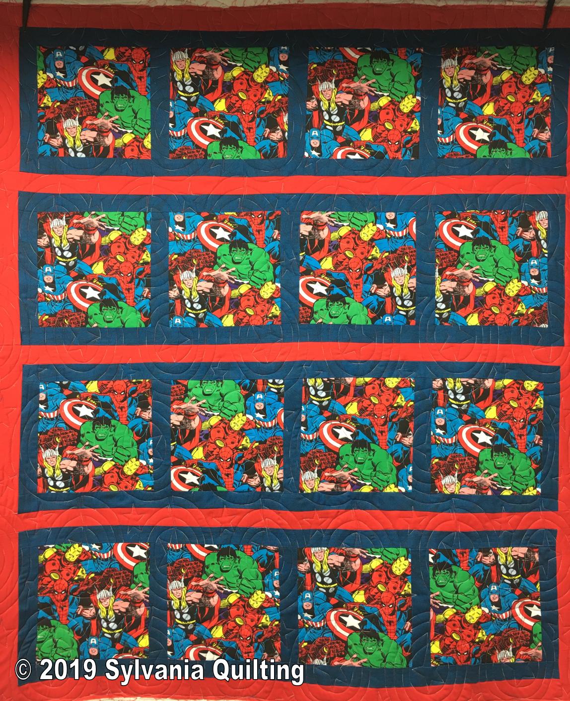 Sylvania Quilting Peggy W's Avengers Quilt