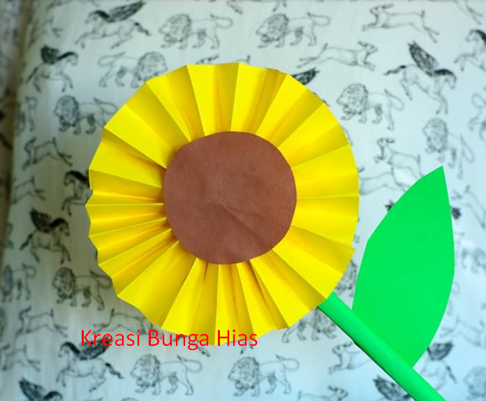 Cara Membuat Bunga Matahari Dari Kertas Karton Kreasi 