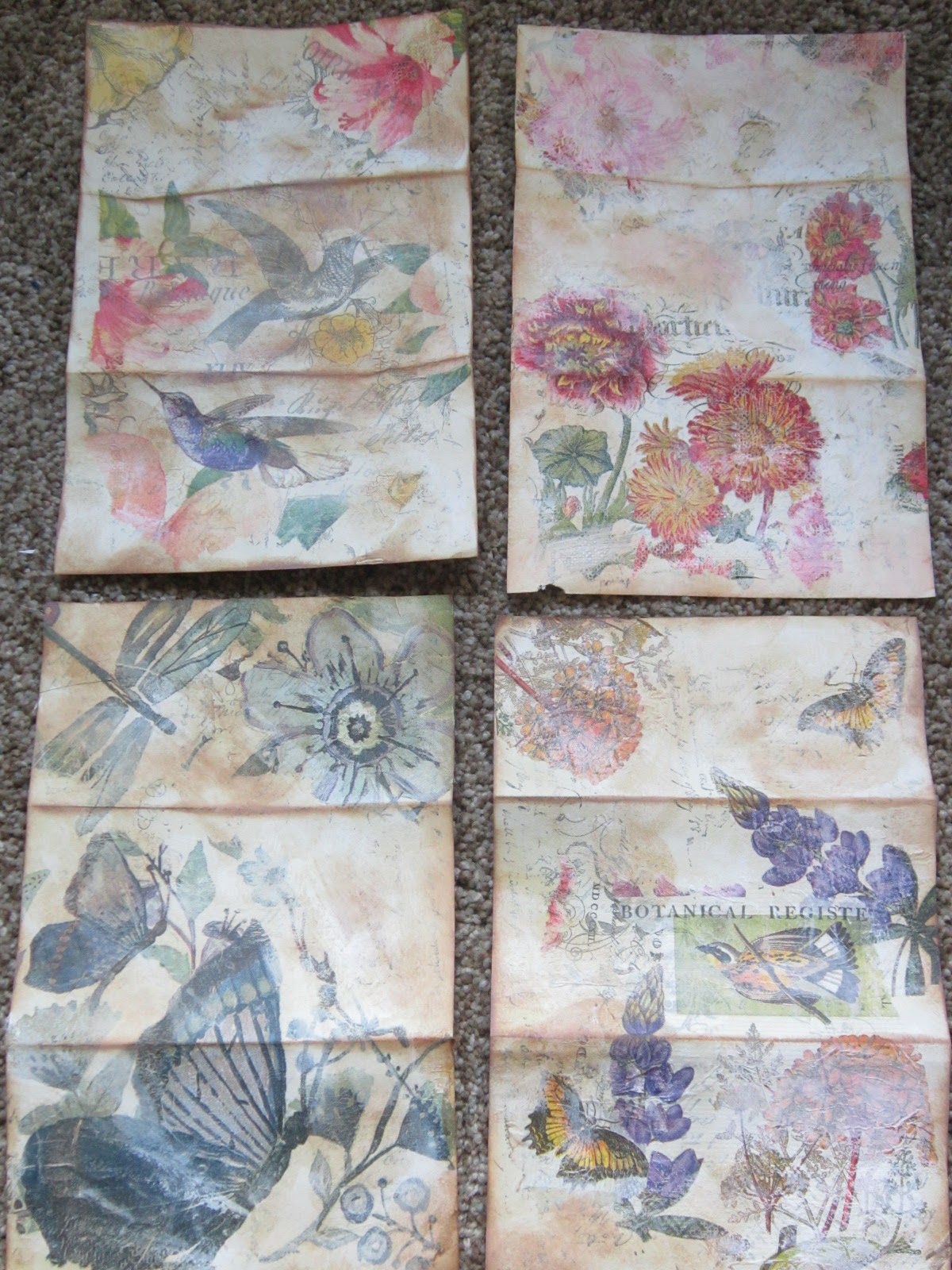 Krafting with Karen Napkin Writing Paper Junk Journal