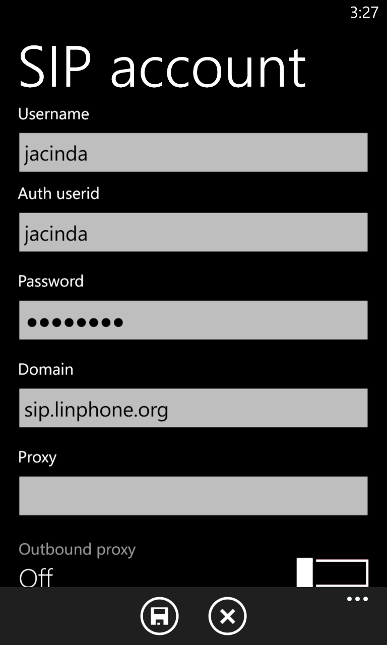 Clint Chapman Setting up SIP Voip on Linphone for Windows Phone 8 with