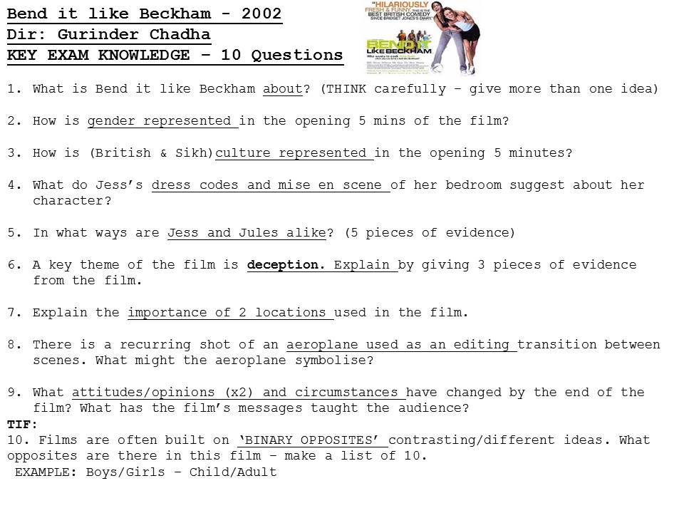 Bend it like beckham analysis image