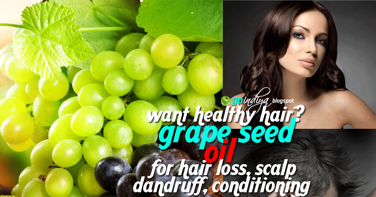Grape seed Oil for Hair Loss, Dandruff, Scalp & Strong Hair. Natural Home Remedies. Simple and