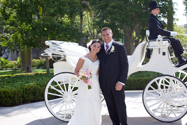 Disneyland wedding - Rose Court Garden - Carriage {Katie Keller Photography}