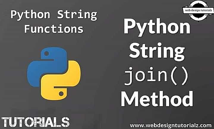 Python String join() Method - WebDesignTutorialz