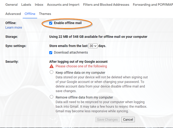 Электронная почта застряла в папке «Исходящие» Gmail