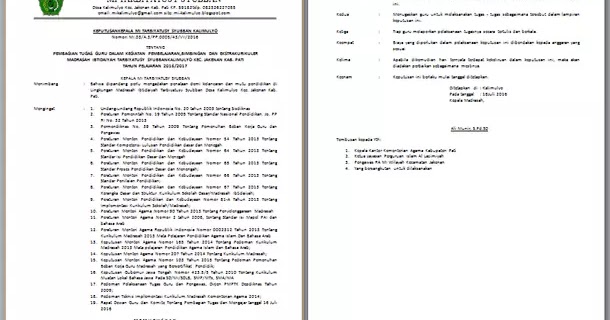 Contoh Sk Kegiatan Ekstrakurikuler Madrasah Guru Paud Contoh Sk Kegiatan Ekstrakurikuler Madrasah Guru Paud