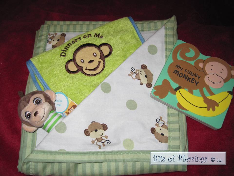 Bits of Blessings TM Monkey Blanket