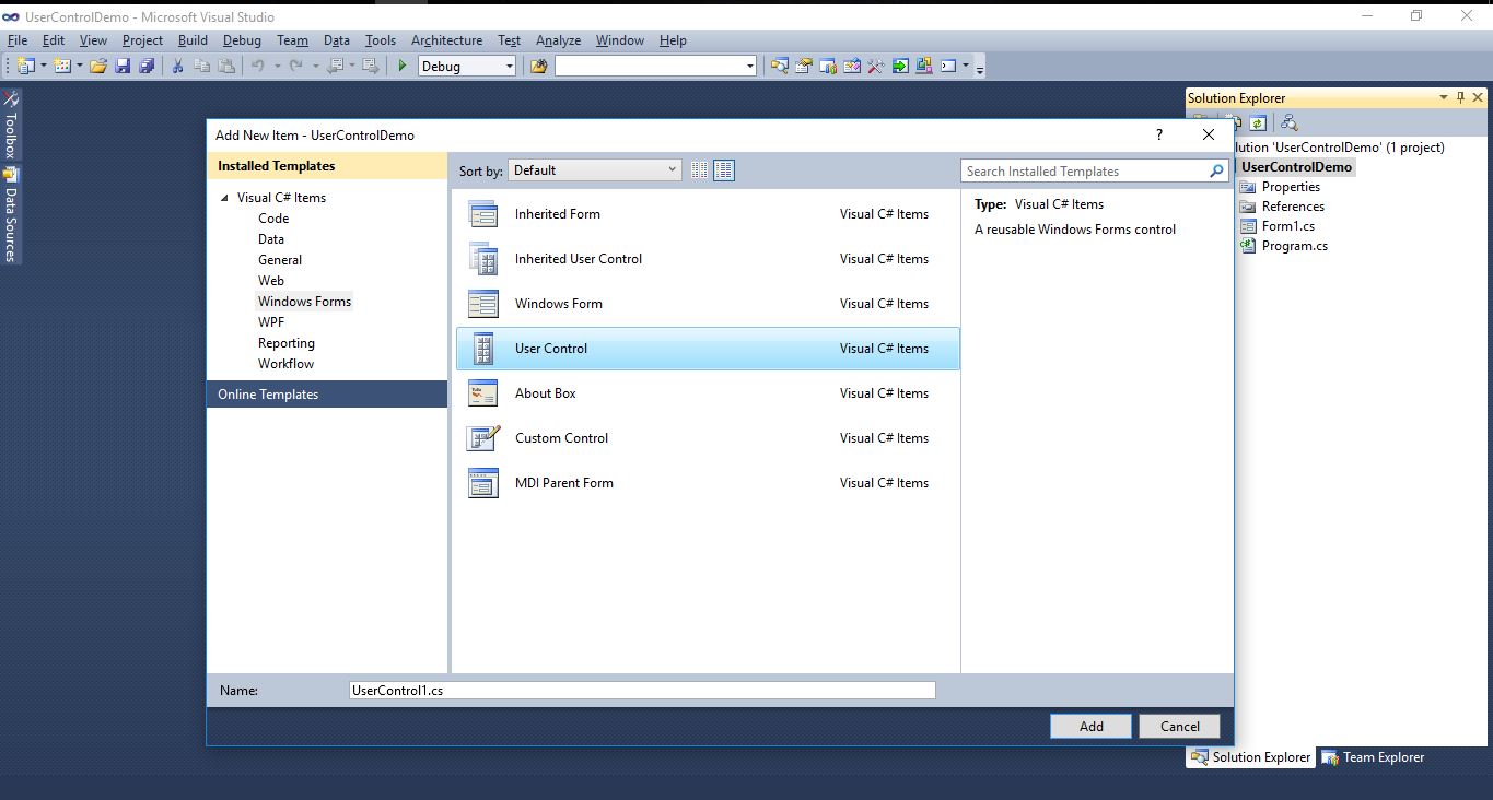 Crazy Stupid: Creating User Control in C#