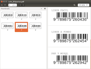 Impresión de etiquetas con base de datos