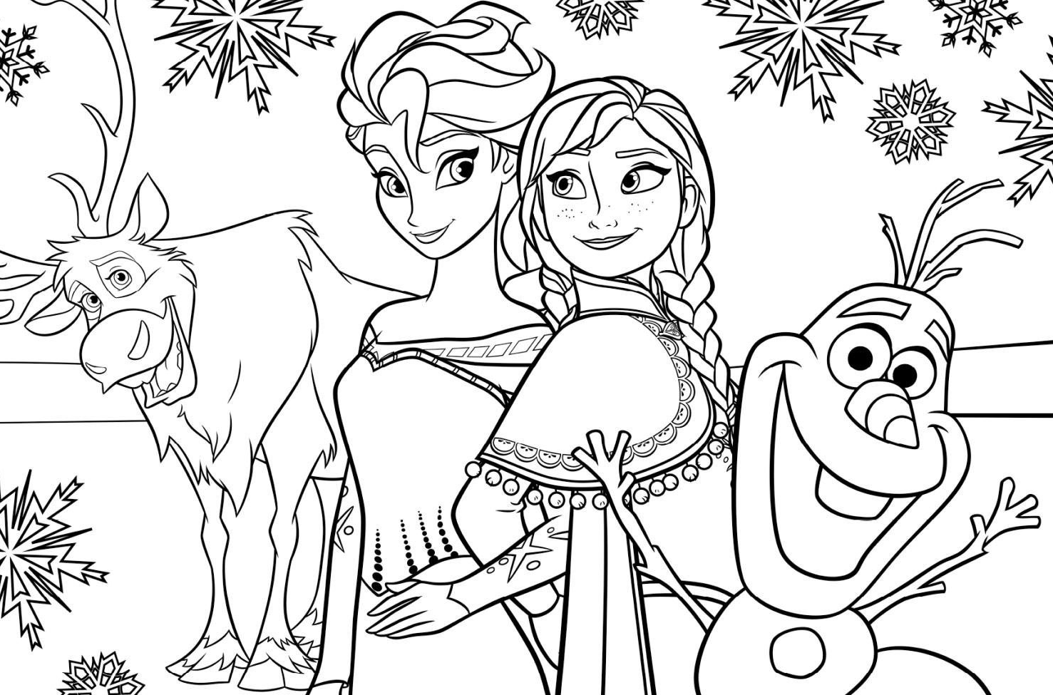 kumpulan gambar mewarnai frozen 