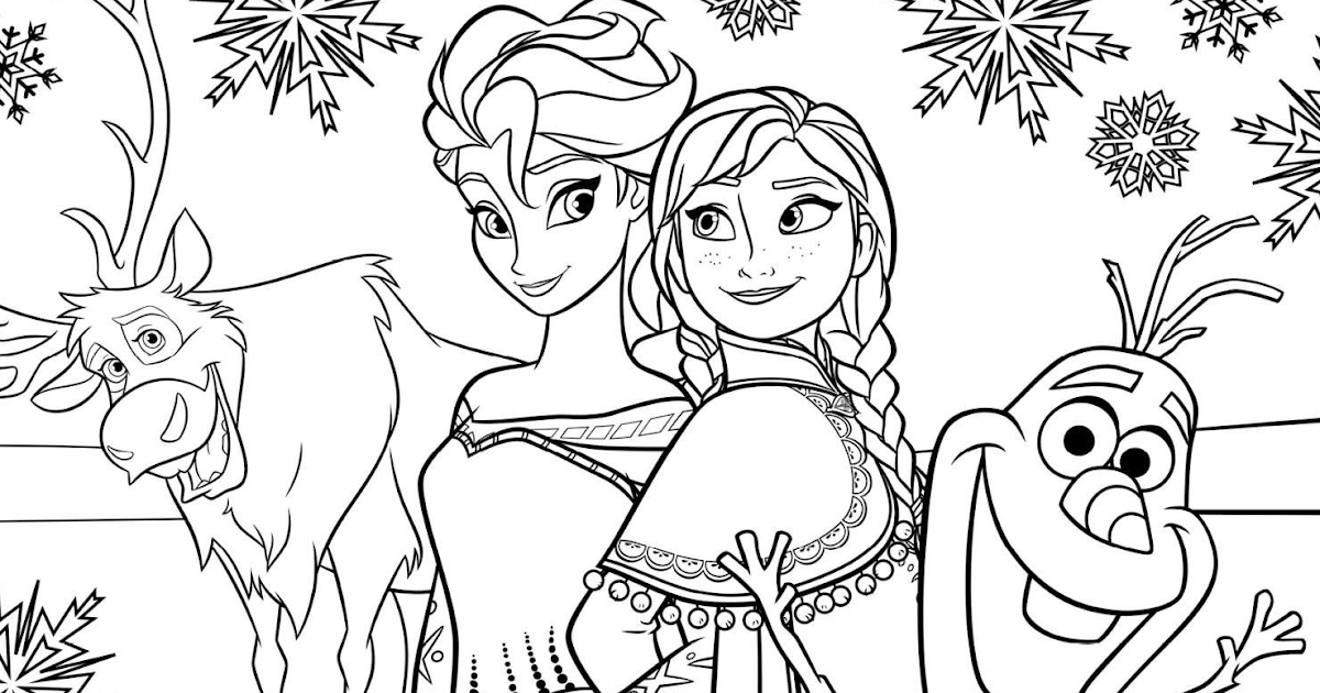gambar mewarnai boneka frozen 