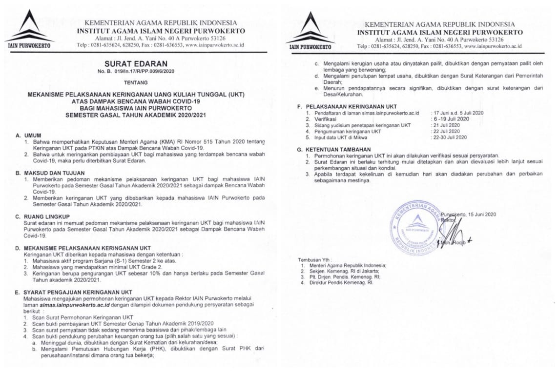 Tolak Surat Edaran Rektor, Mahasiswa IAIN Purwokerto Gelar