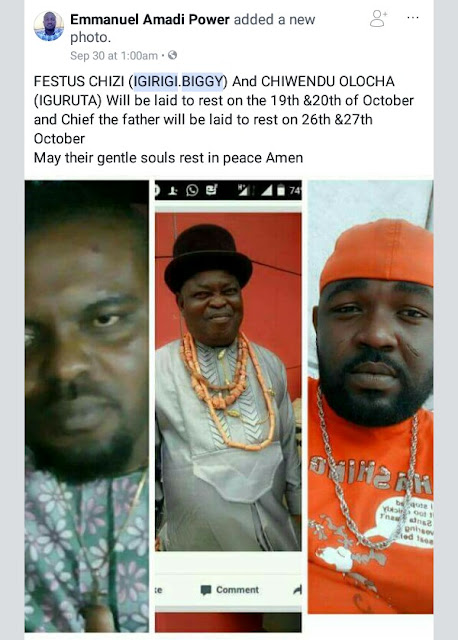  Photo: Father and two adult sons from Rivers State die within two weeks