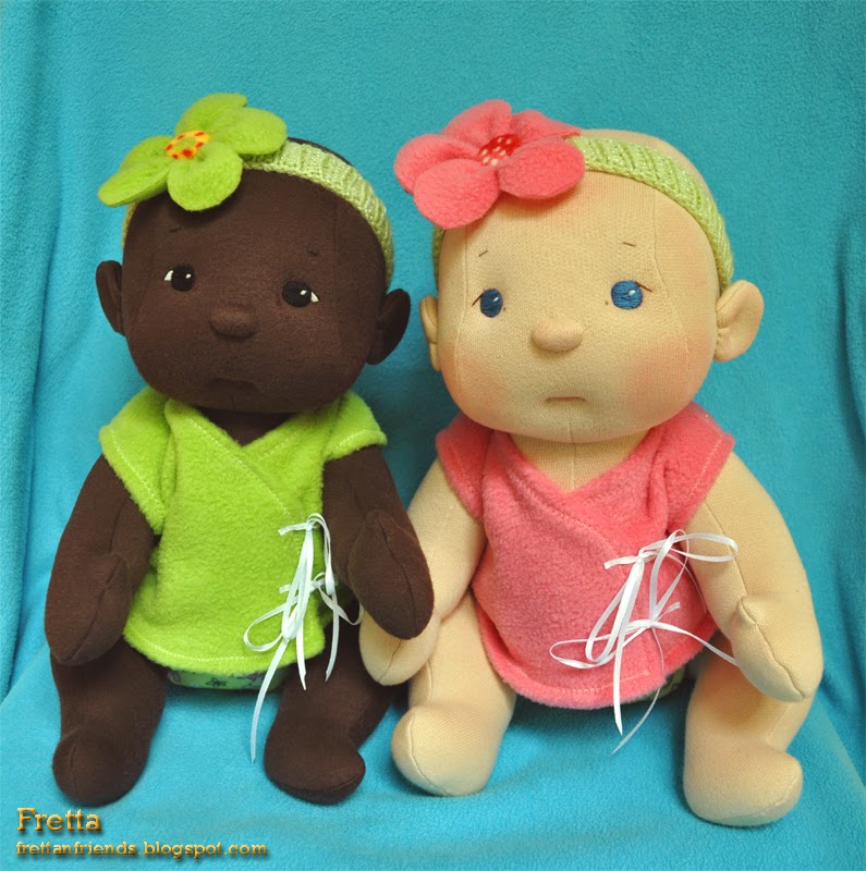 Fretta Fretta's "BeBe Cheeks" 16” jointed Baby Dolls. Made out of a