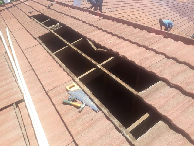 Roof repairs broken timber