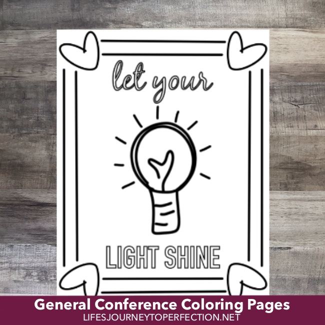 Life's Journey To Perfection: Several General Conference Coloring Pages
