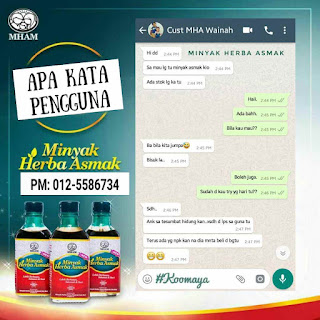 Testimoni Minyak Herba Asmak