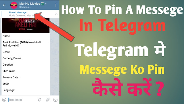 how To Pin A Messege On Telegram
