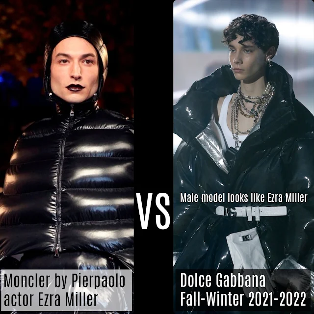Moncler & Pierpaolo Piccioli Fall-Winter 2019-2020 by Ezra Miller vs Dolce Gabbana Fall-Winter 2021-2022