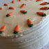Tarta de zanahoria para cumpleaños.