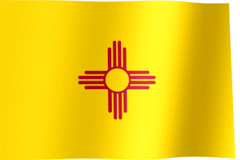 The waving flag of New Mexico (Animated GIF)