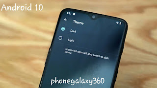 Android 10 dark mode
