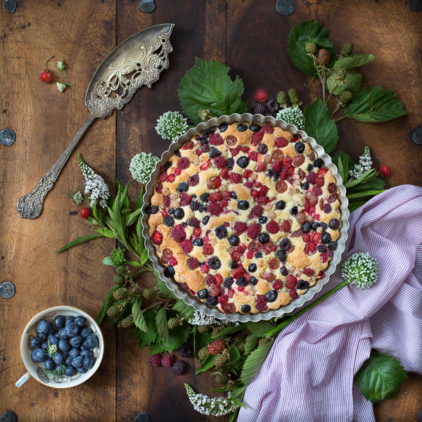 three little halves: The Fourth of July: Seven Berry Clafoutis