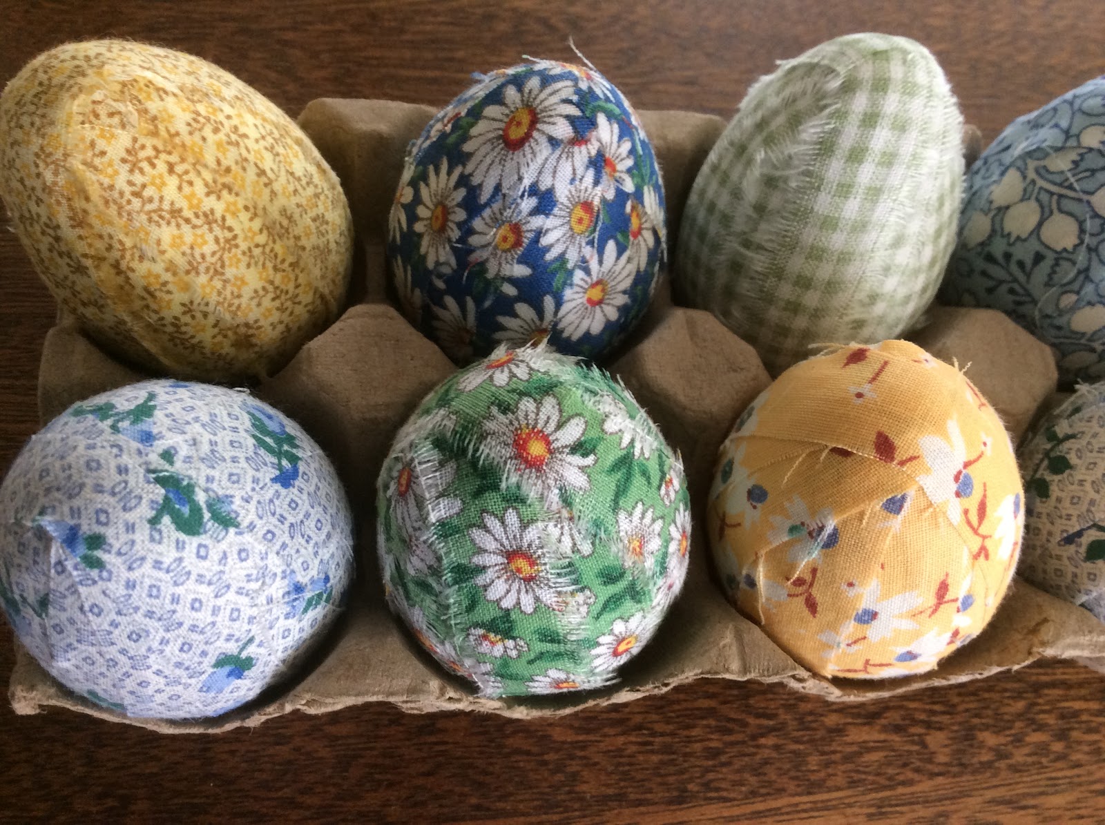 Fresh Vintage by Lisa S Fabric Covered Eggs